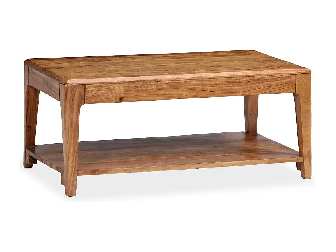 Tavolino da Salotto in Legno Massello 88x50x38 cm