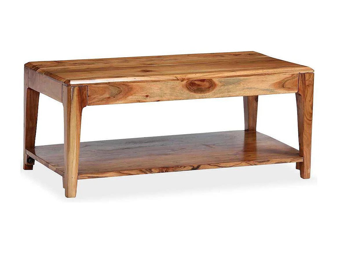 Tavolino da Salotto in Legno Massello 88x50x38 cm