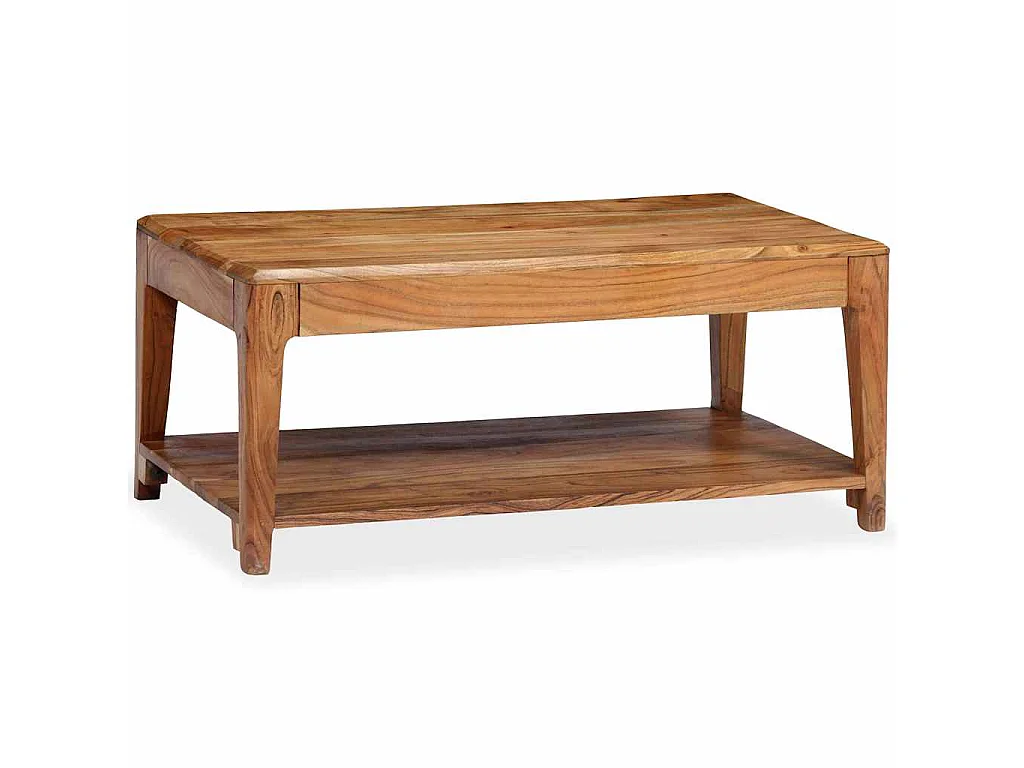 Mesa de centro em madeira maciça 88x50x38 cm