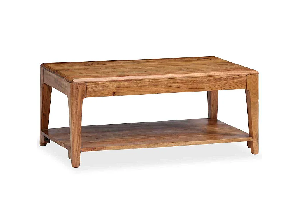 Mesa de centro em madeira maciça 88x50x38 cm