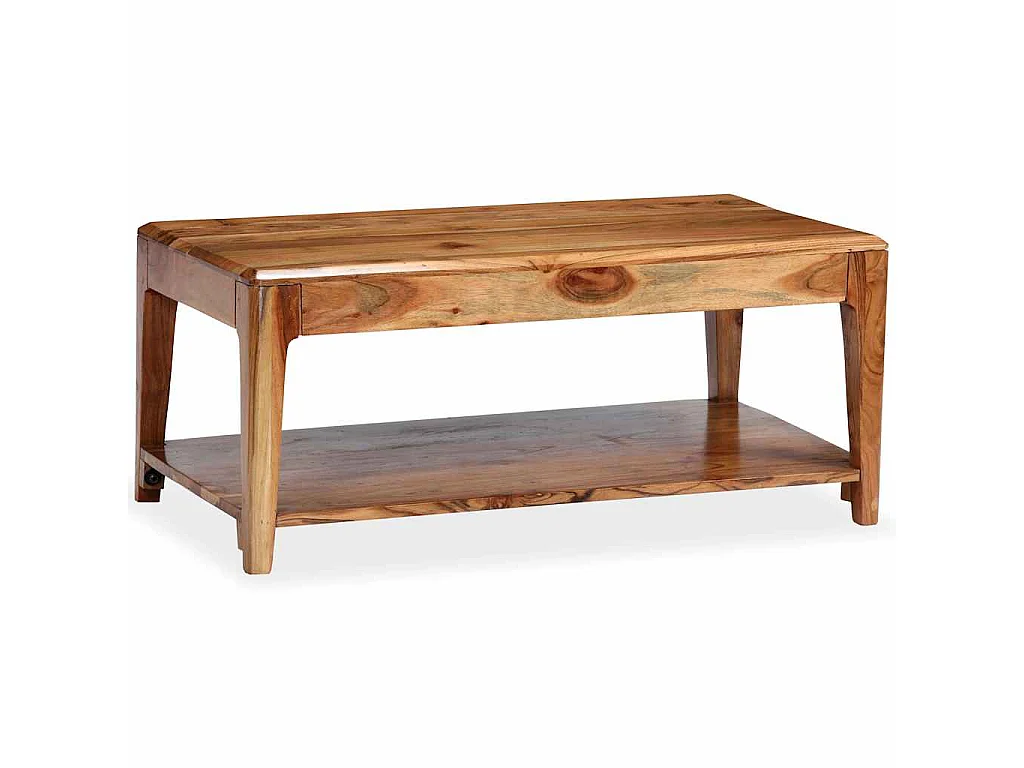 Mesa de centro em madeira maciça 88x50x38 cm