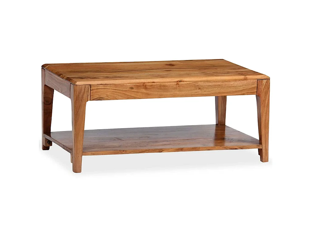 Mesa de centro em madeira maciça 88x50x38 cm