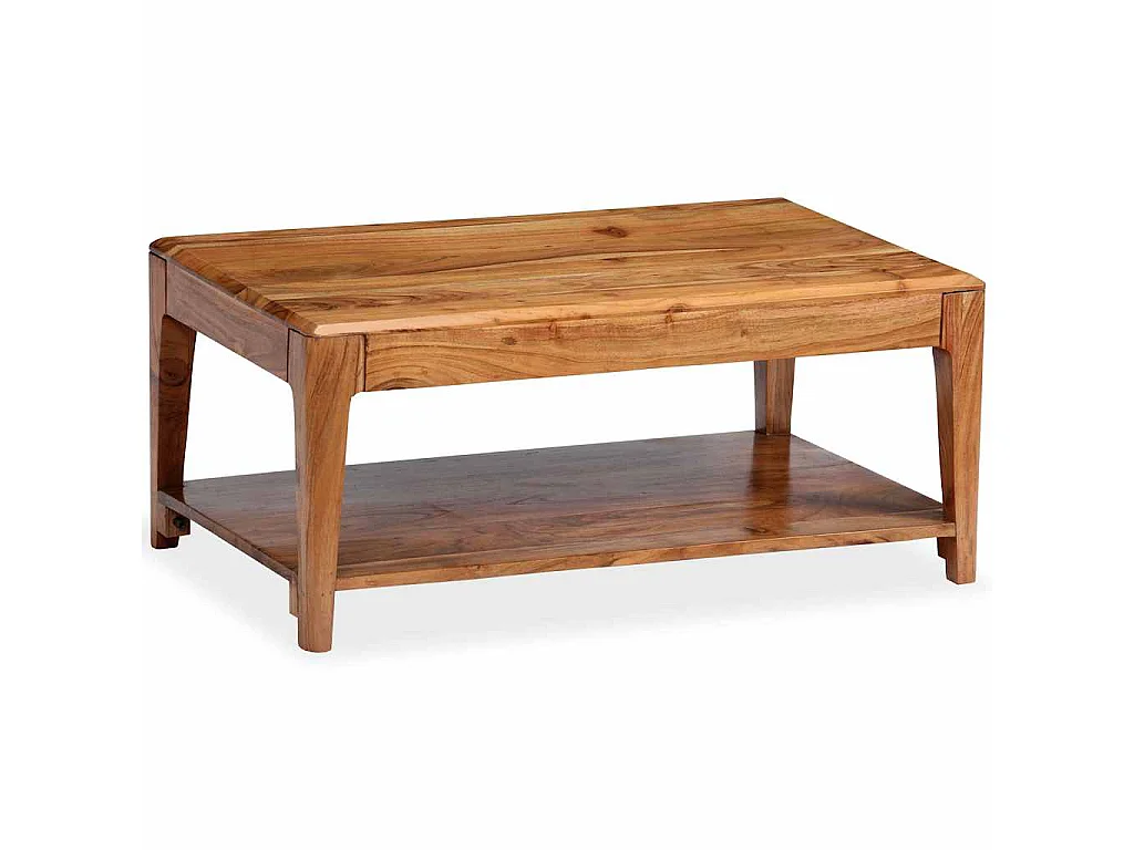 Mesa de centro em madeira maciça 88x50x38 cm