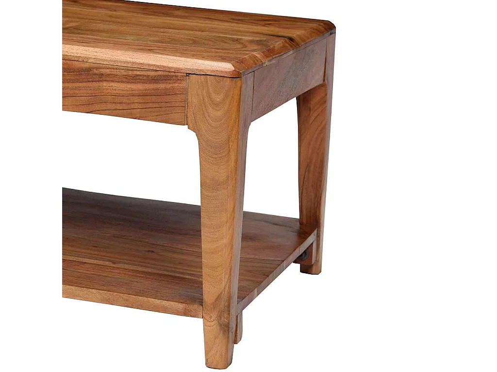 Mesa de centro em madeira maciça 88x50x38 cm