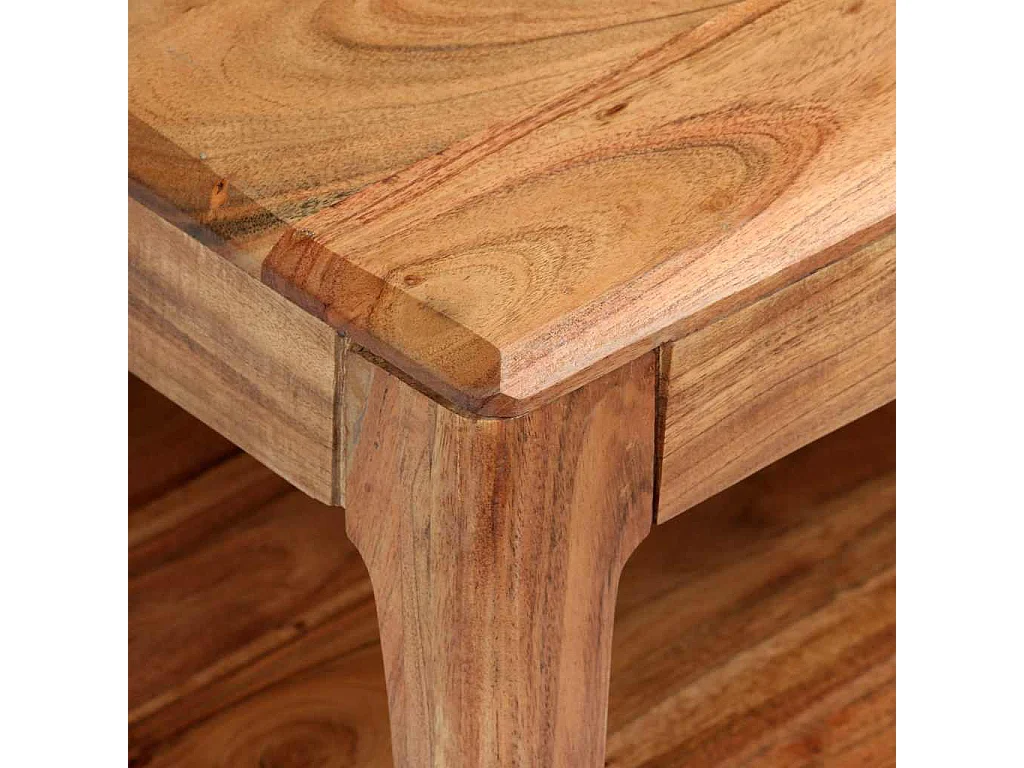 Mesa de centro em madeira maciça 88x50x38 cm