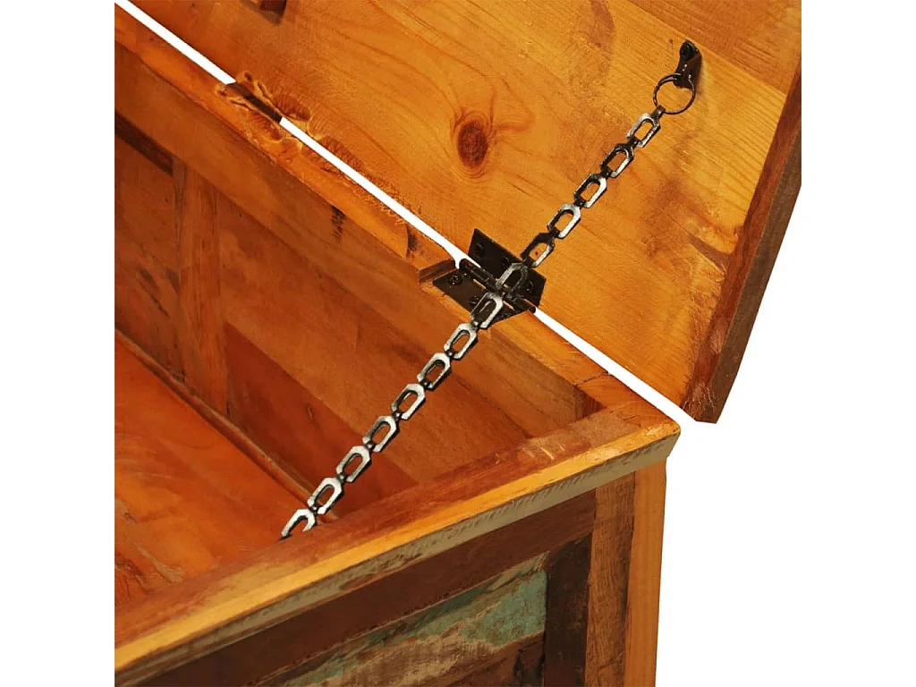 Mesa de centro vintage con almacenaje madera reciclada