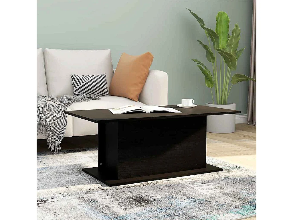 Couchtisch Schwarz 102x55,5x40 cm Holzwerkstoff