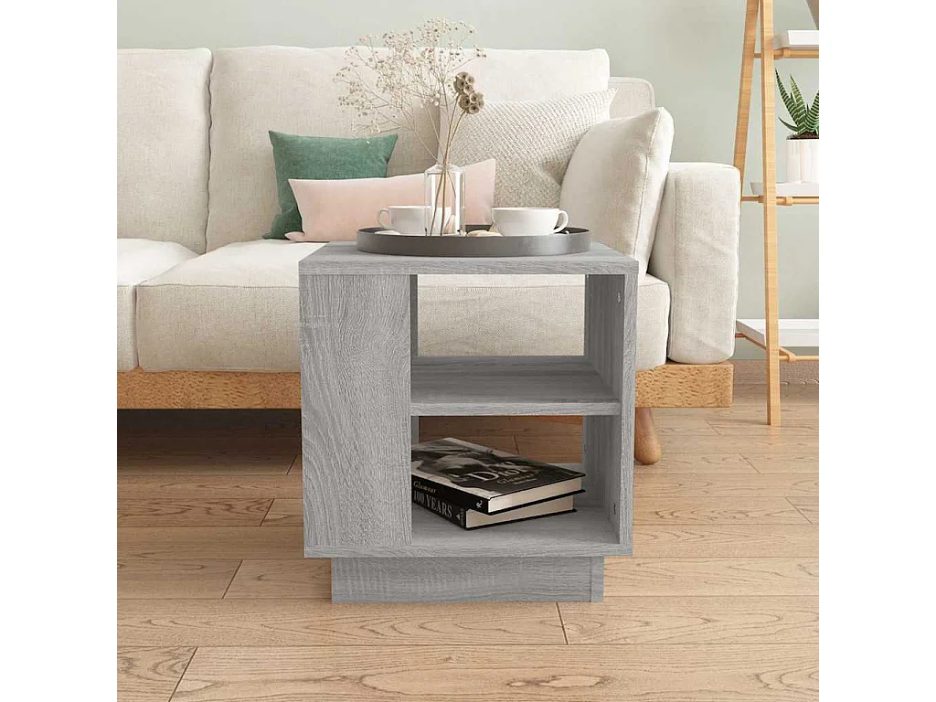 Mesa de centro madera de ingeniería gris Sonoma 40x40x43 cm