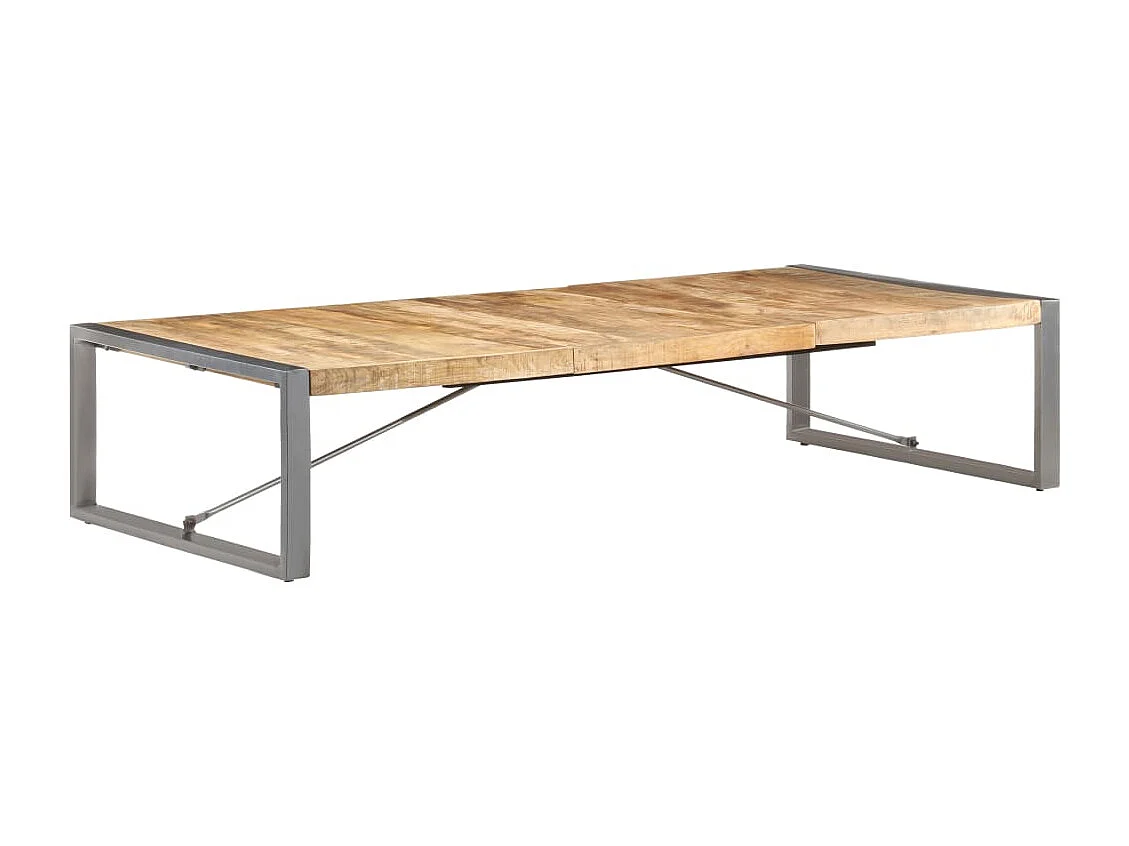 Mesa de centro de madera de mango rugosa 180x90x40 cm