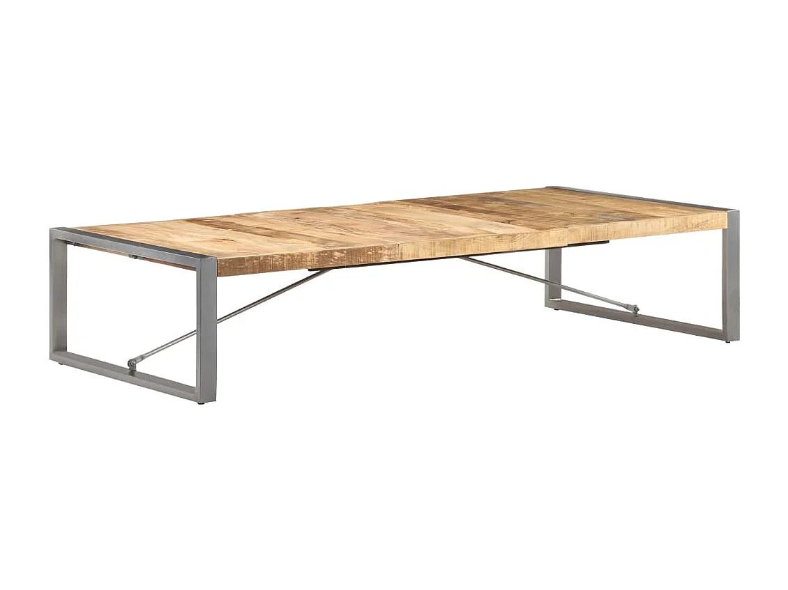 Mesa de centro de madera de mango rugosa 180x90x40 cm