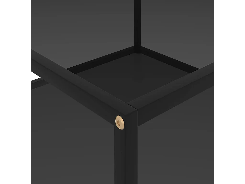 Salontafel 80x80x35 cm gehard glas zwart