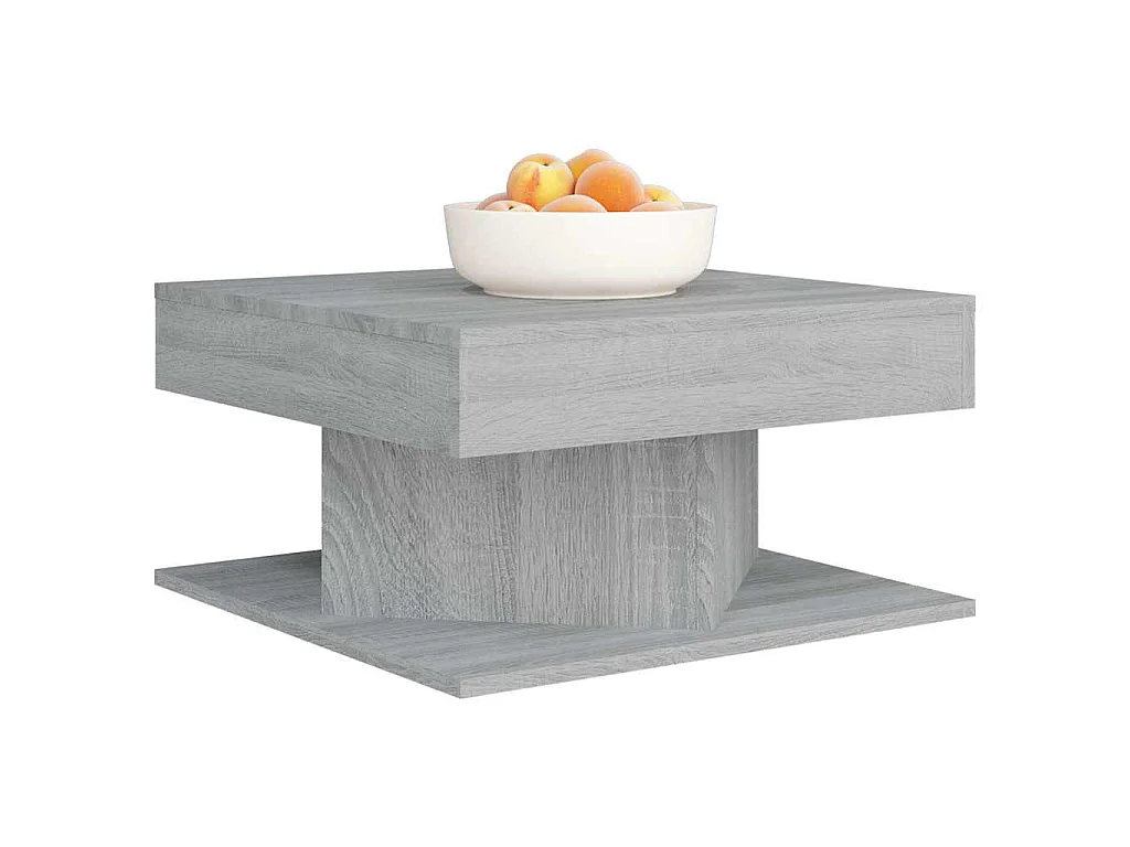 Table basse Sonoma gris 57x57x30 cm Bois d'ingénierie