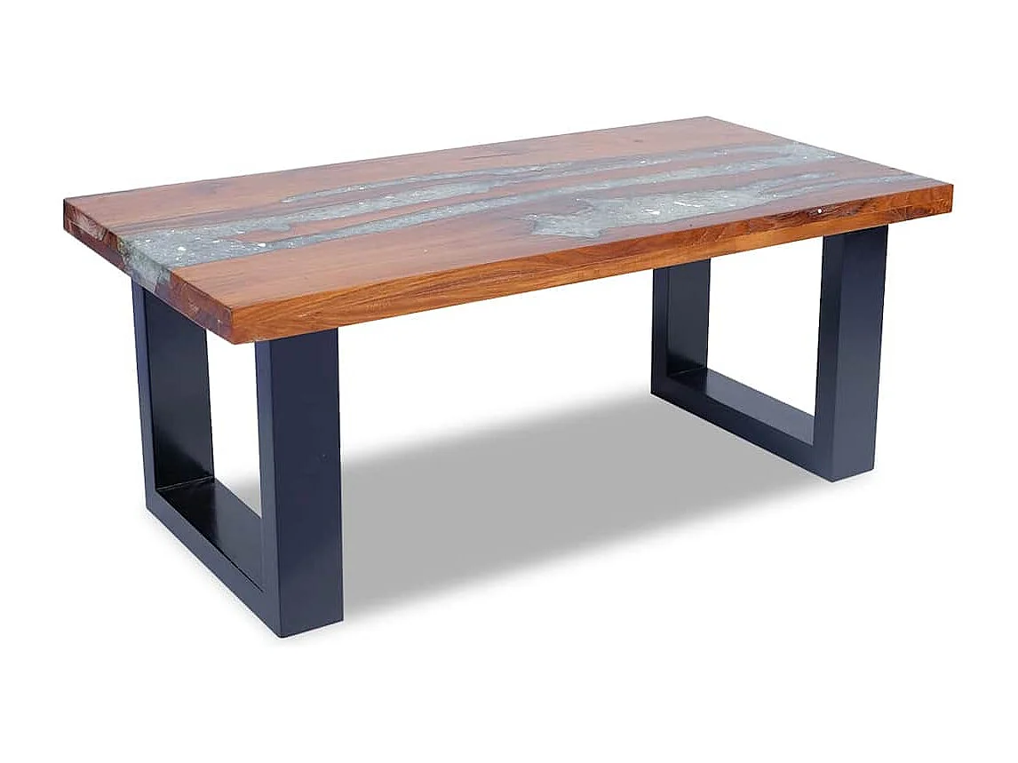 Couchtisch Teak Harz 100x50 cm
