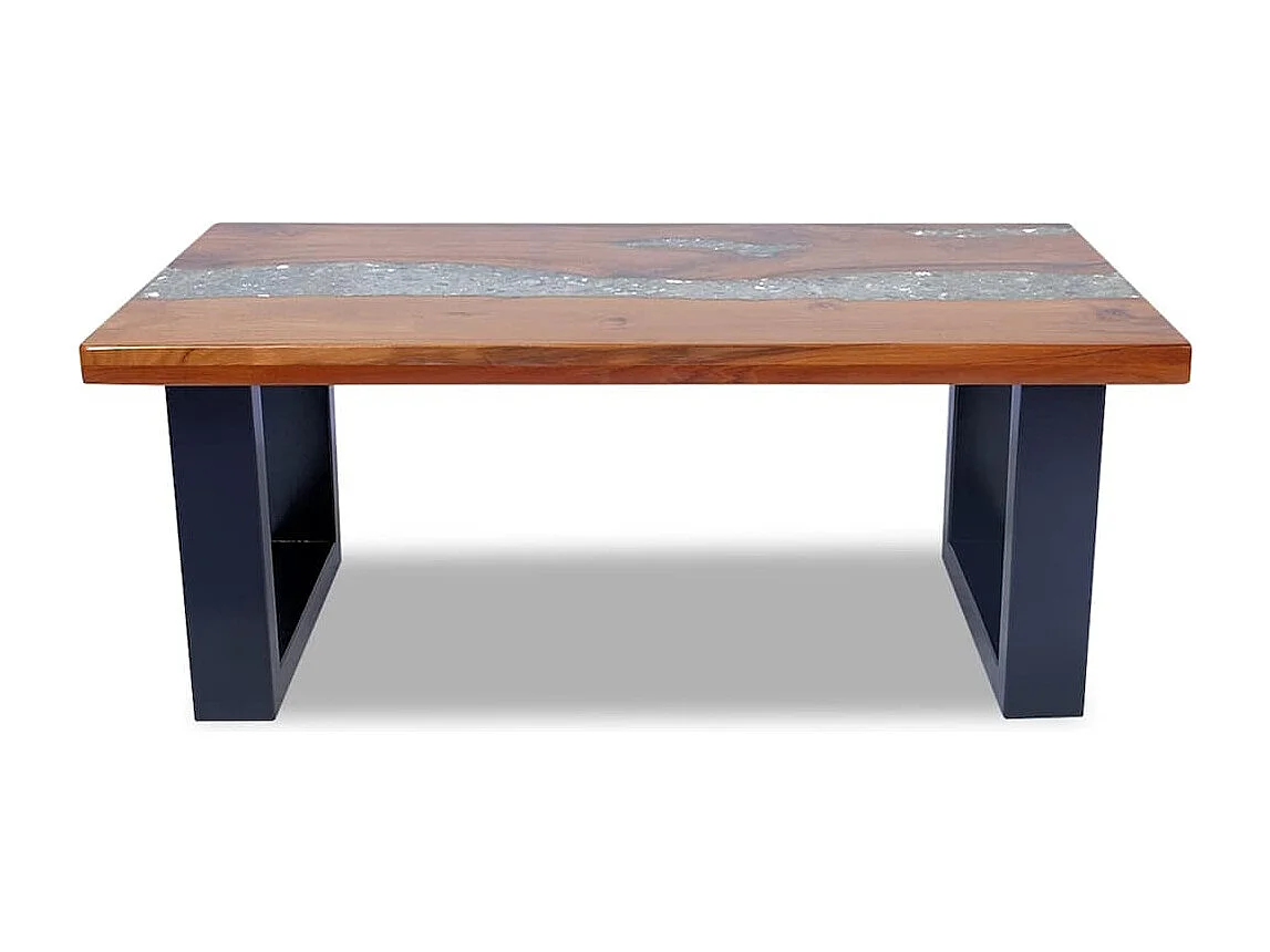 Couchtisch Teak Harz 100x50 cm