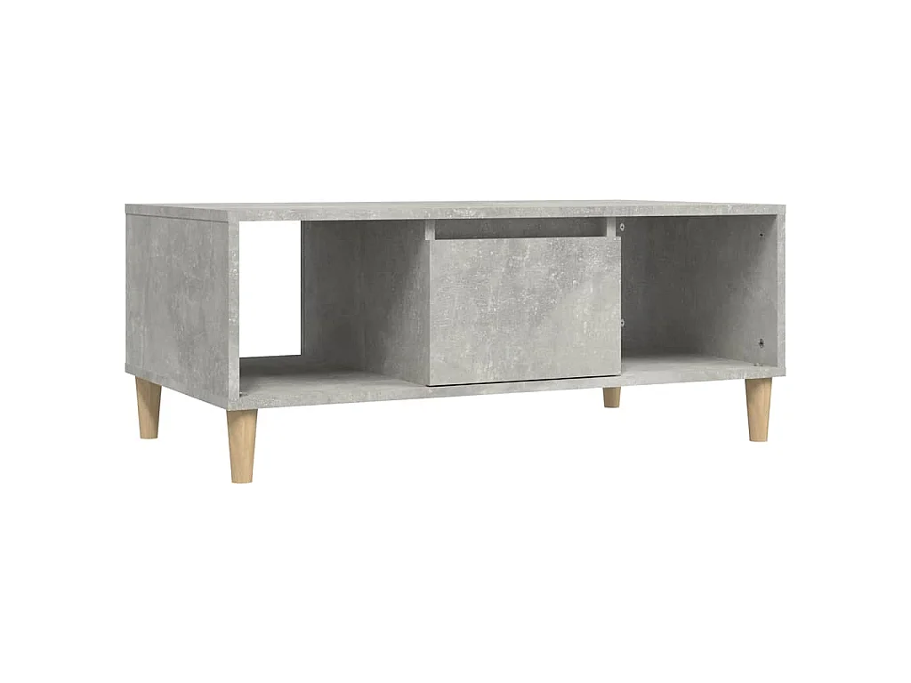 Table basse Gris béton 90x50x36,5 cm Bois d'ingénierie