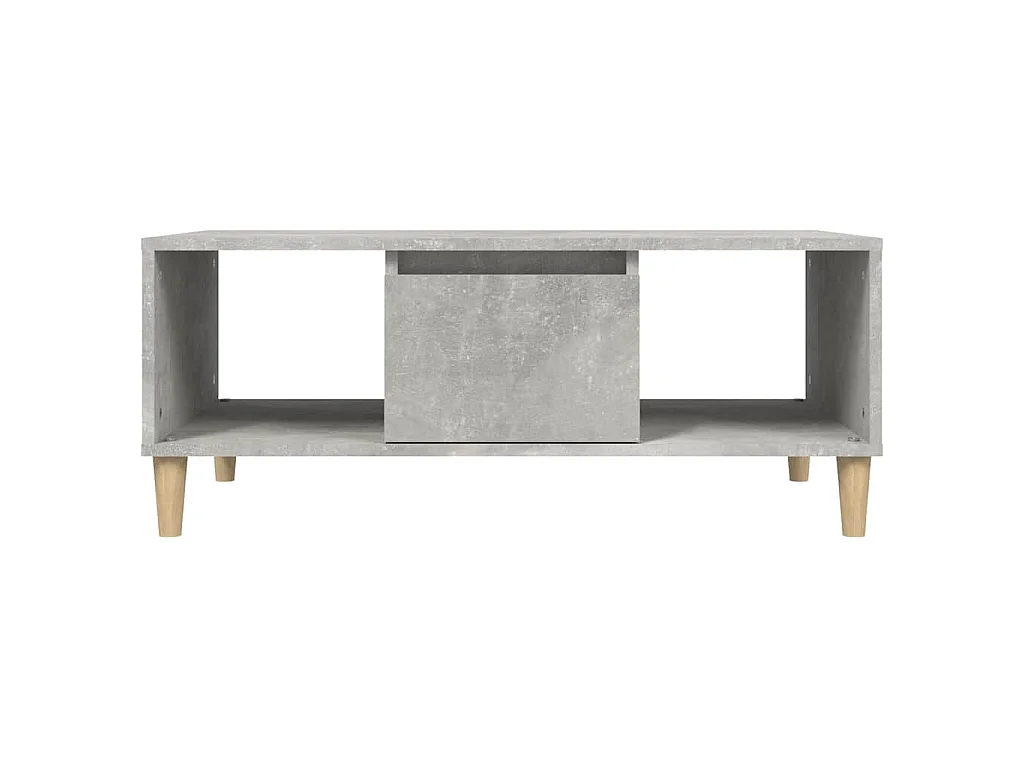 Table basse Gris béton 90x50x36,5 cm Bois d'ingénierie