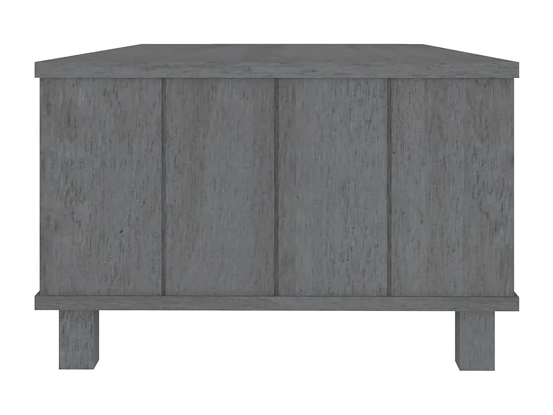 Couchtisch HAMAR Dunkelgrau 100x55x35 cm Massivholz Kiefer