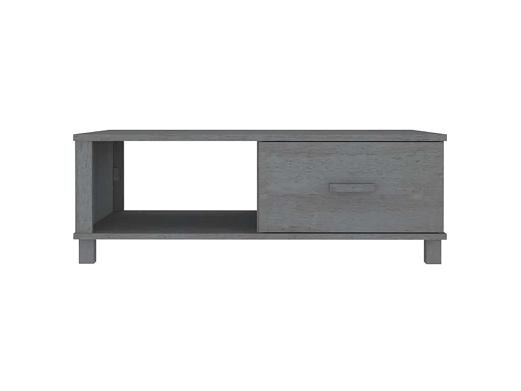 Tavolino HAMAR Grigio Scuro 100x55x35 cm Legno Massello di Pino