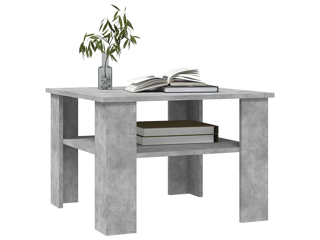 Table basse Gris béton 60x60x42 cm Bois d’ingénierie