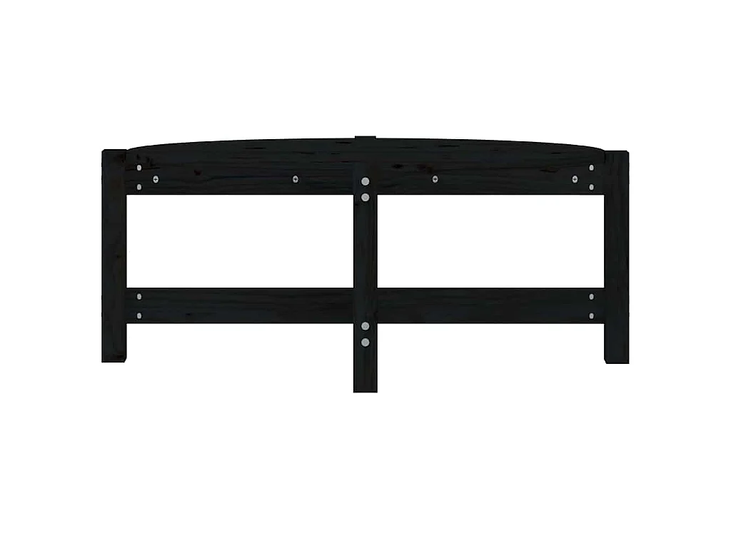 Table basse Noir 87x48x35 cm Bois massif de pin