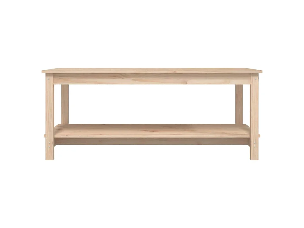 Tavolino da Salotto 110x55x45 cm Legno Massello di Pino