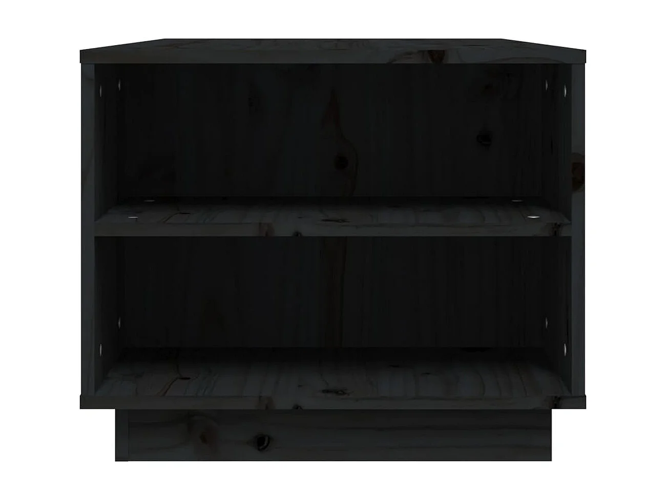 Couchtisch Schwarz 90x49x40,5 cm Massivholz Kiefer