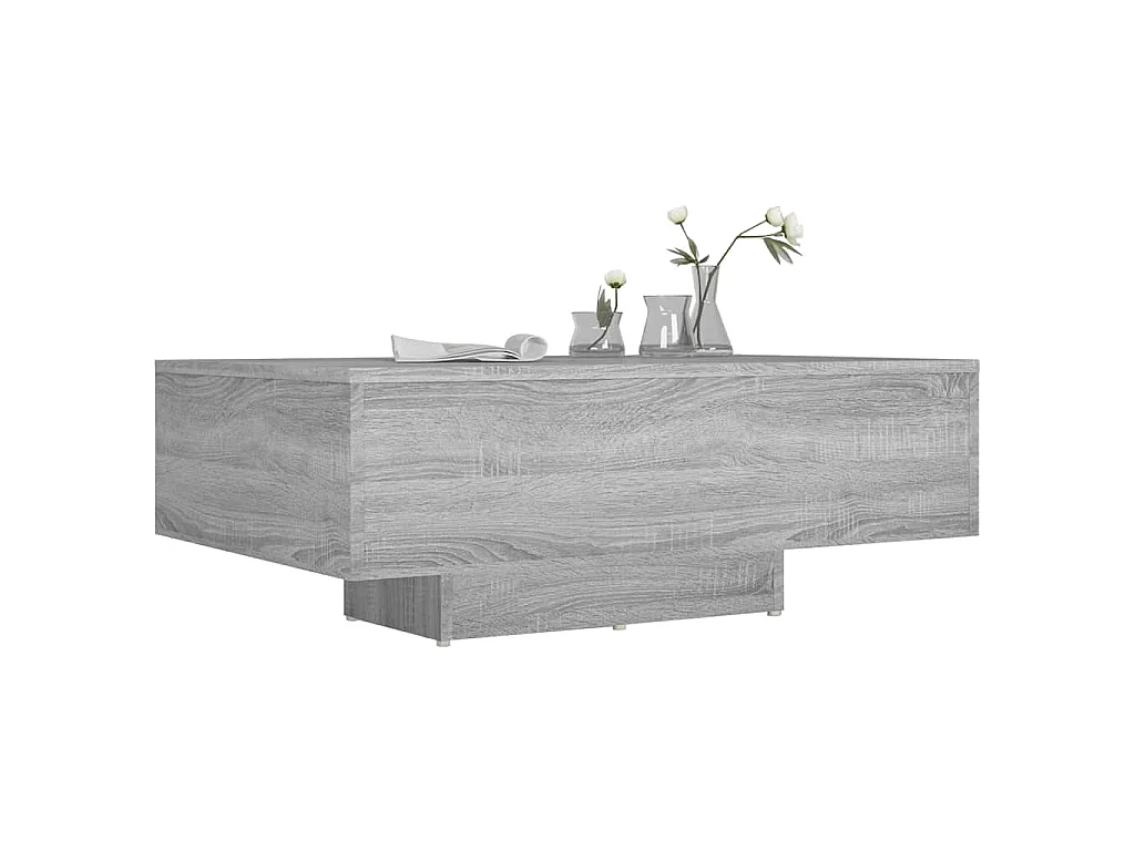 Table basse Sonoma gris 85x55x31 cm Bois d'ingénierie