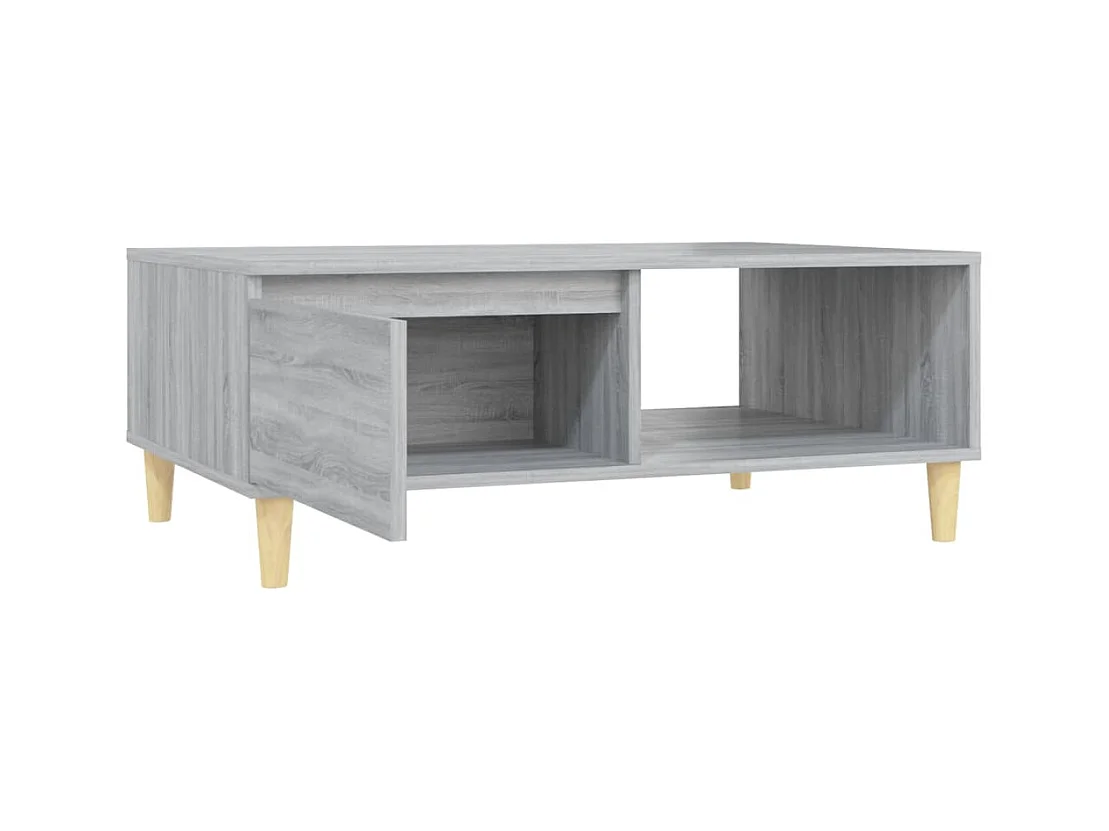Table basse sonoma gris 90x60x35 cm bois d'ingénierie