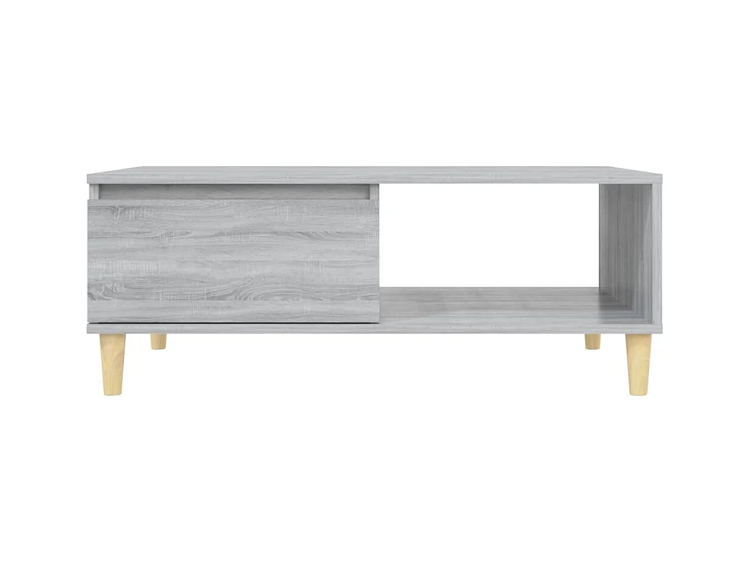 Table basse sonoma gris 90x60x35 cm bois d'ingénierie