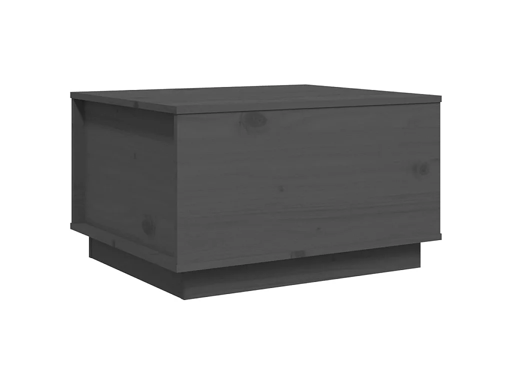 Salontafel 60x50x35 cm massief grenenhout grijs