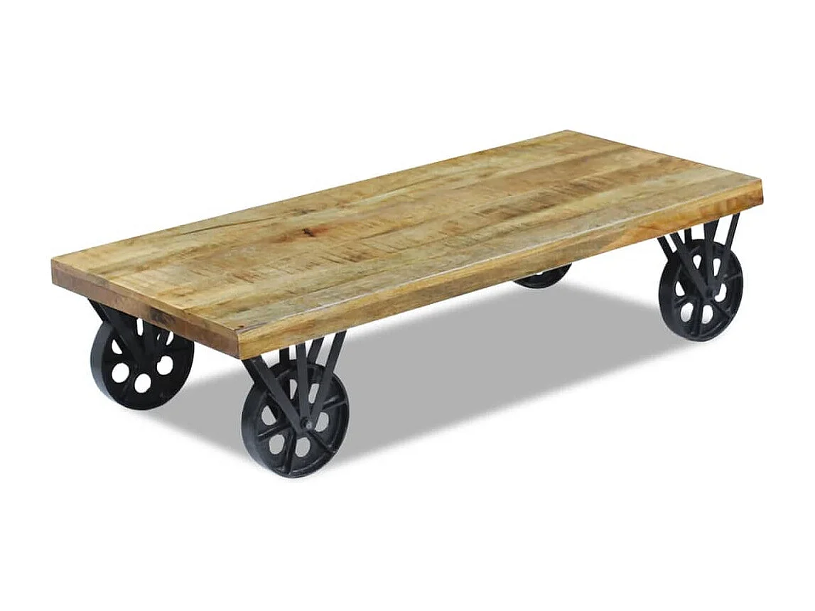 Table basse bois de manguier 120x60x30 cm