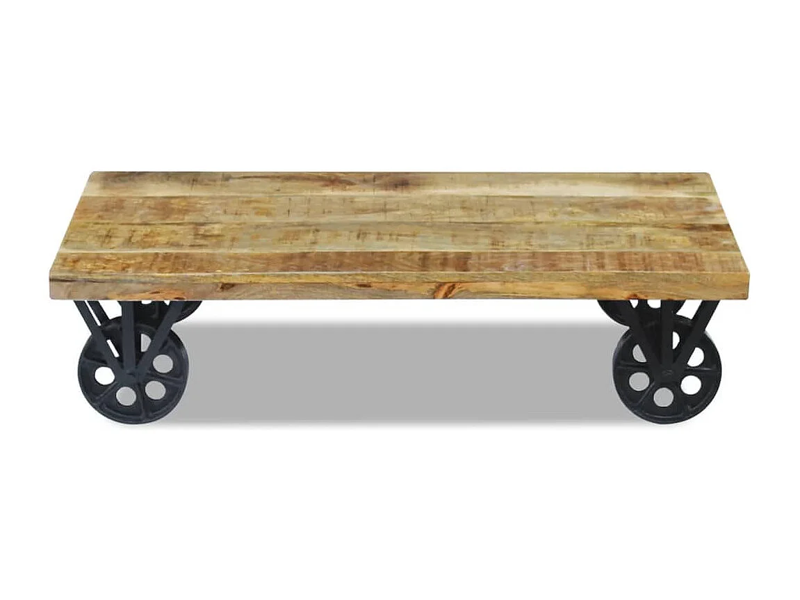 Table basse bois de manguier 120x60x30 cm