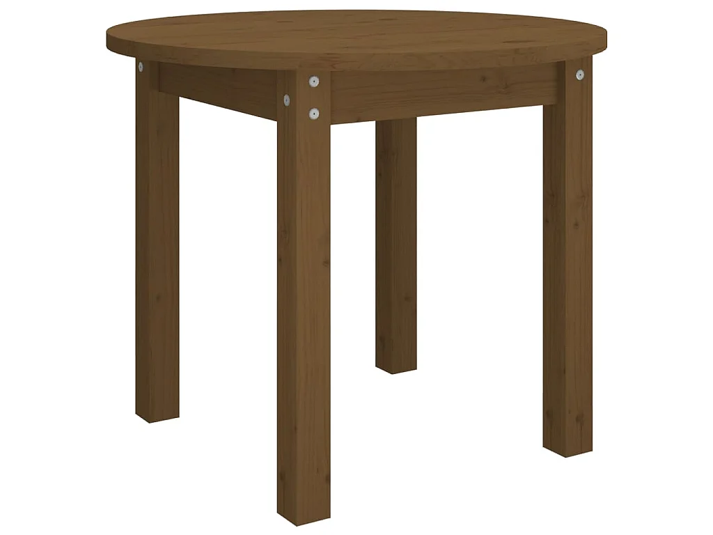 Table basse Marron miel Ø 55x45 cm Bois massif de pin