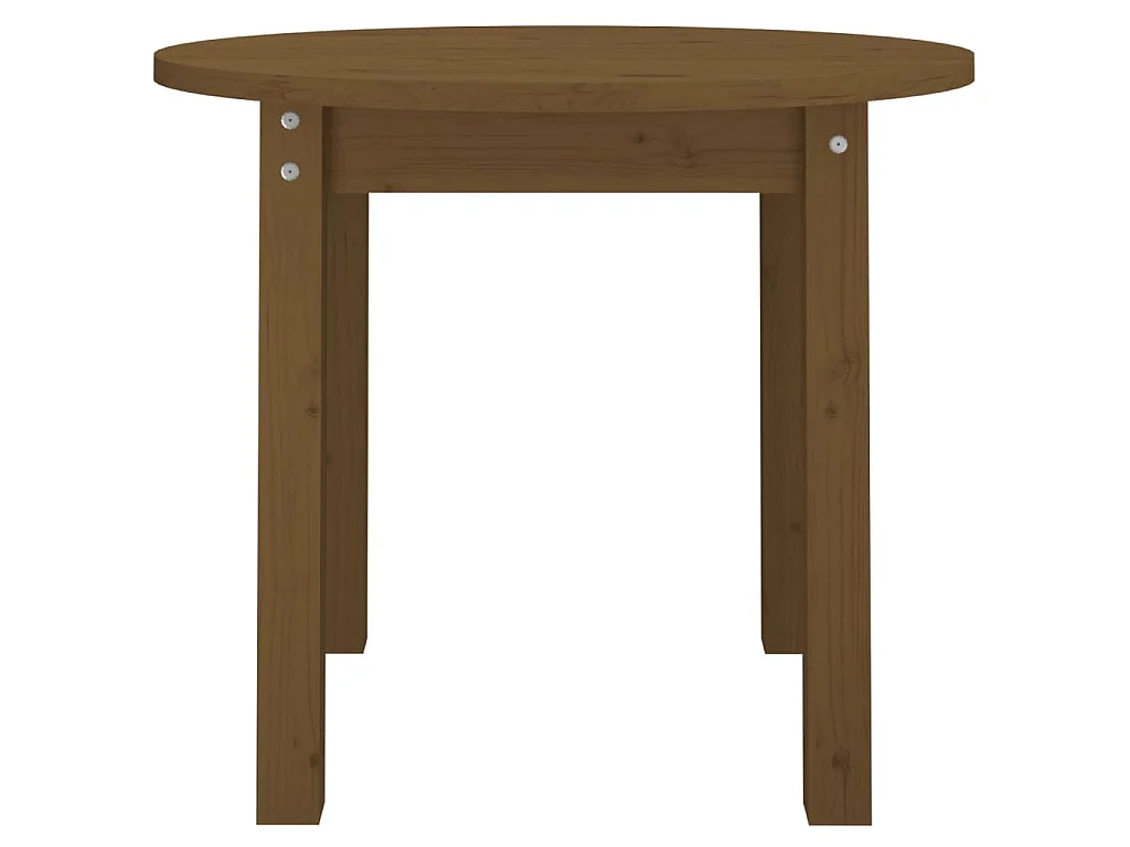 Table basse Marron miel Ø 55x45 cm Bois massif de pin