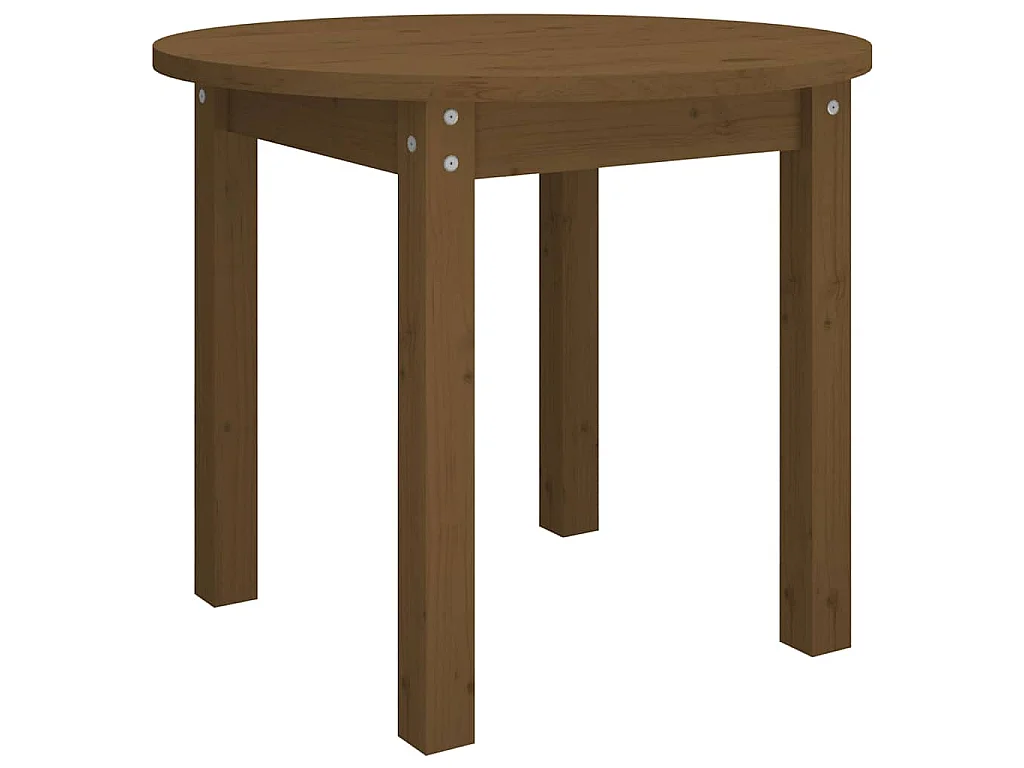 Mesa de centro Ø 55x45 cm madeira pinho maciça castanho-mel