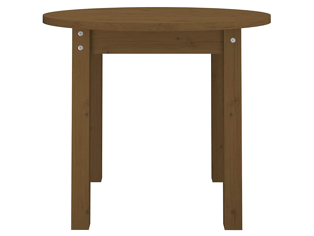 Mesa de centro Ø 55x45 cm madeira pinho maciça castanho-mel