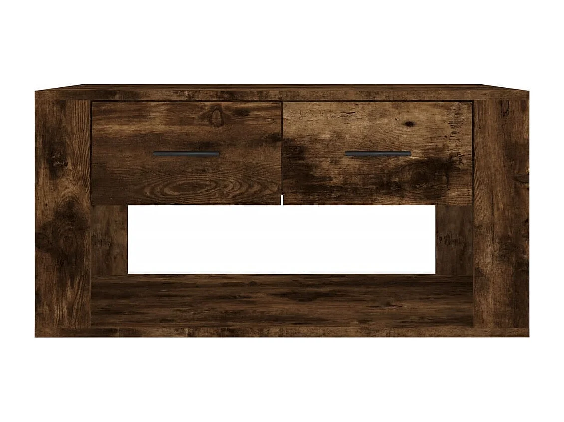 Mesa de centro madera contrachapada roble ahumado 80x50x40 cm