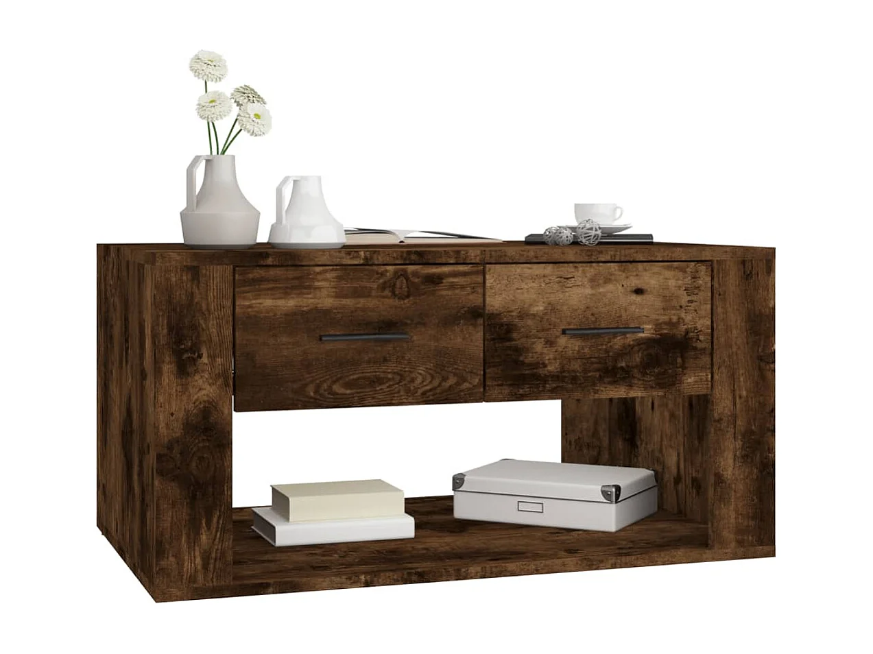 Mesa de centro 80x50x40 cm derivados de madeira carvalho fumado