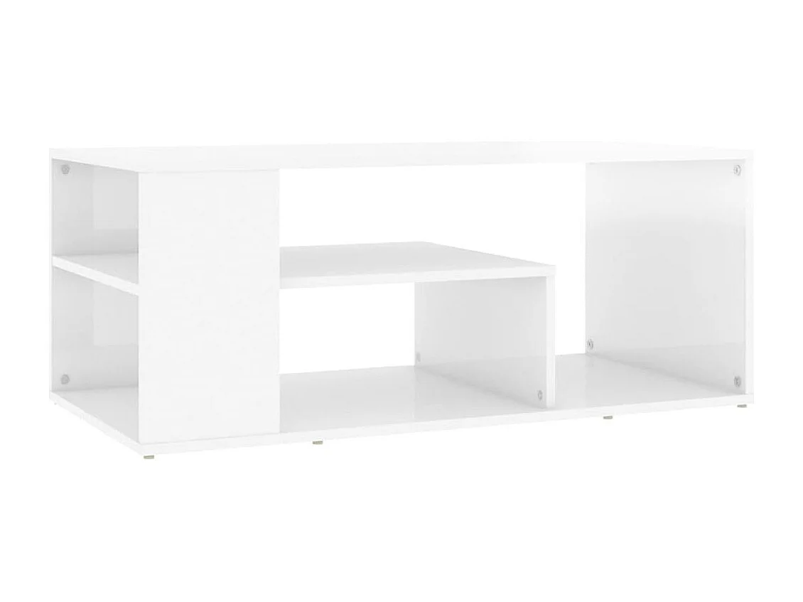 Couchtisch Hochglanz-Weiß 100x50x40 cm Holzwerkstoff