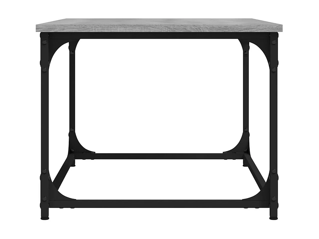 Couchtisch Grau Sonoma 80x50x40 cm Holzwerkstoff und Eisen