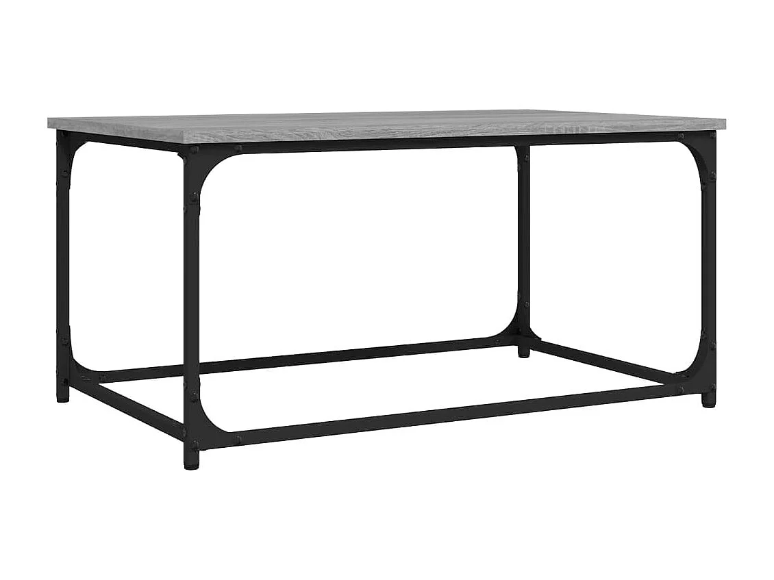 Couchtisch Grau Sonoma 80x50x40 cm Holzwerkstoff und Eisen