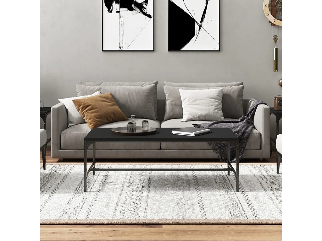 Couchtisch Schwarz 80x50x35 cm Holzwerkstoff