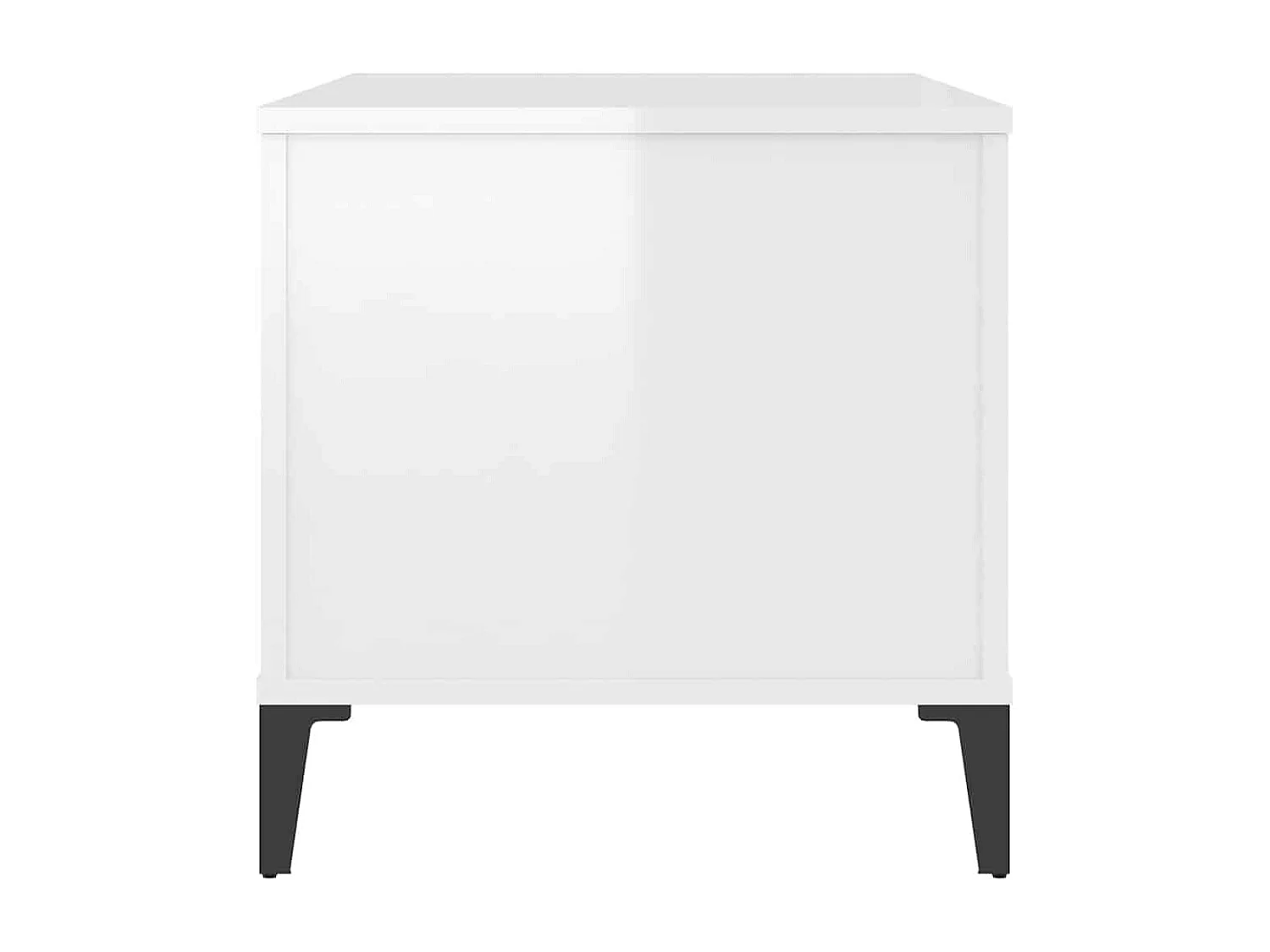 Tavolino Salotto Bianco Lucido 90x44,5x45 cm Legno Multistrato