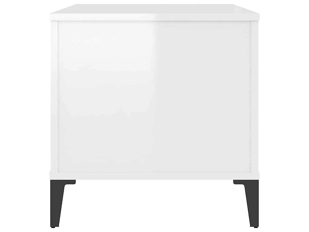 Table basse Blanc brillant 90x44,5x45 cm Bois d'ingénierie