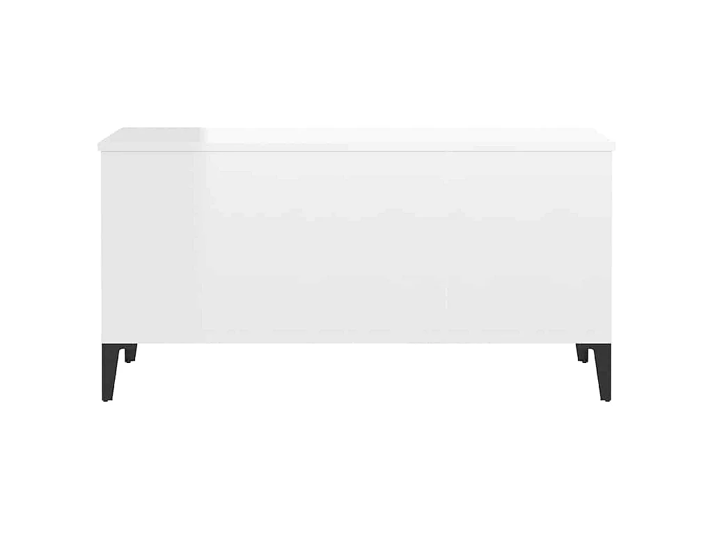 Salontafel 90x44,5x45 cm bewerkt hout hoogglans wit