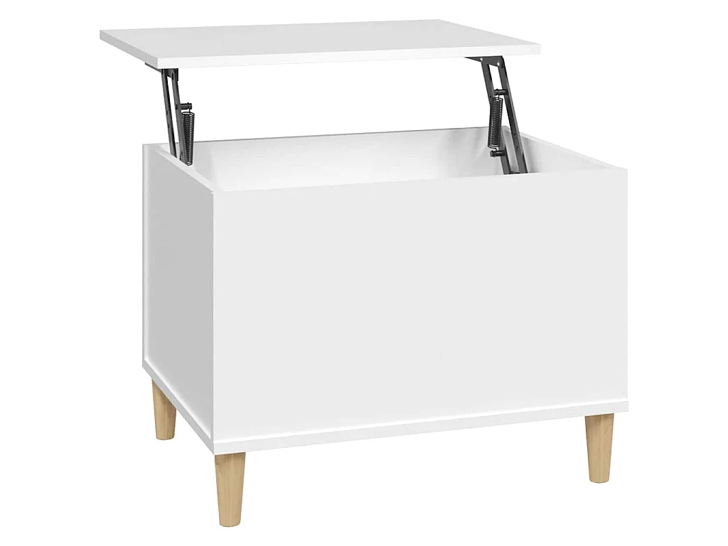 Table basse Blanc 60x44,5x45 cm Bois d'ingénierie