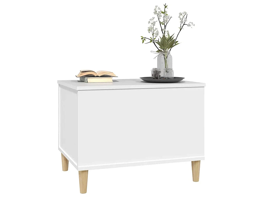 Table basse Blanc 60x44,5x45 cm Bois d'ingénierie
