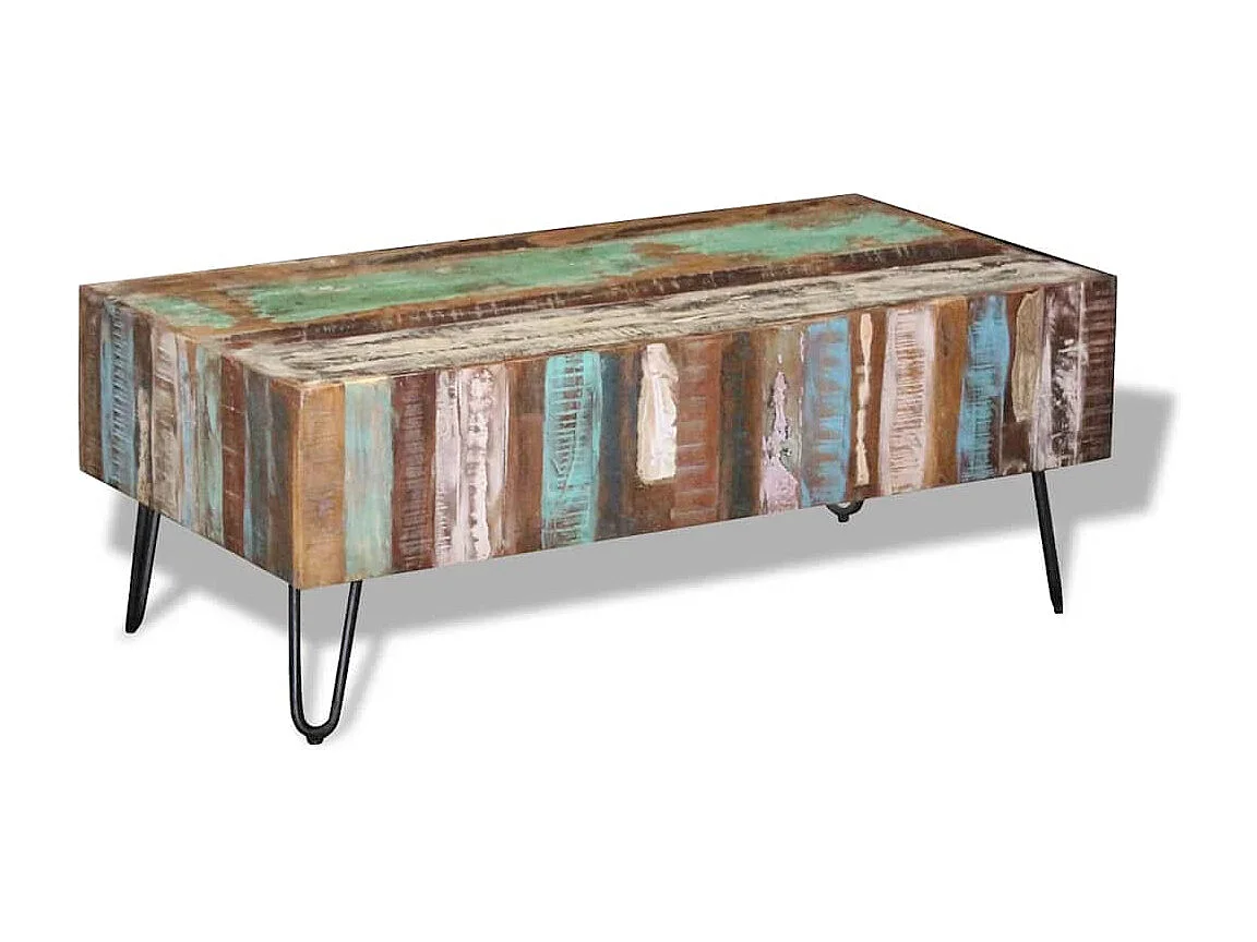 Table basse Bois massif de récupération 100x50x38 cm