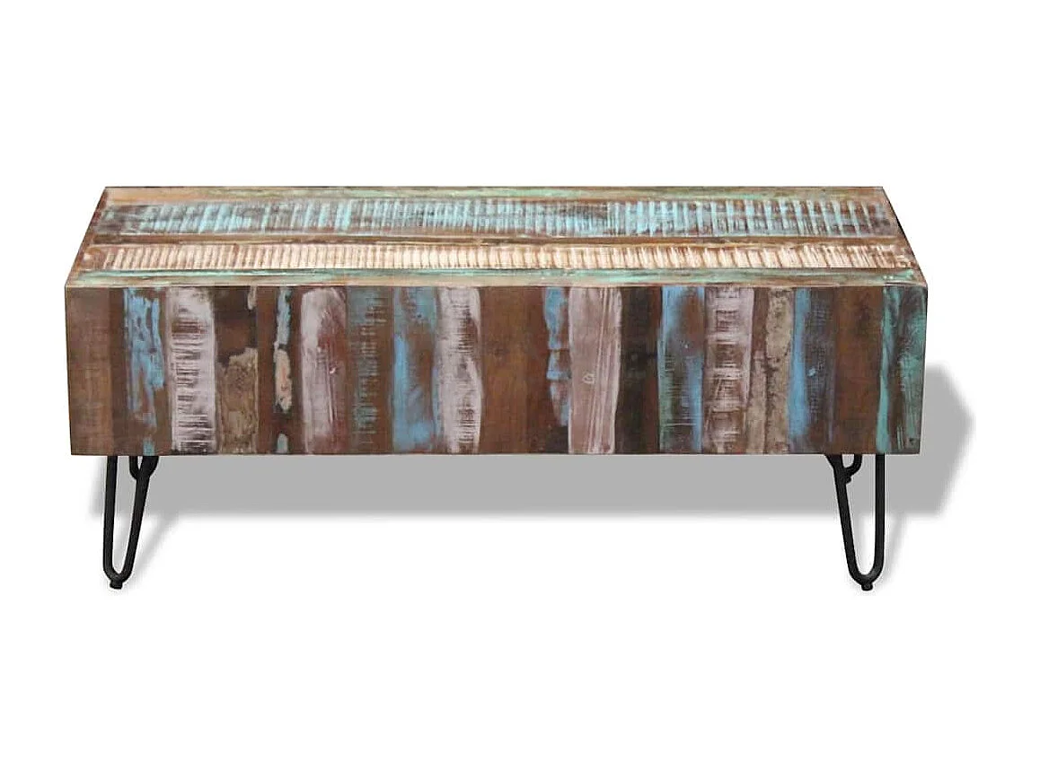 Table basse Bois massif de récupération 100x50x38 cm