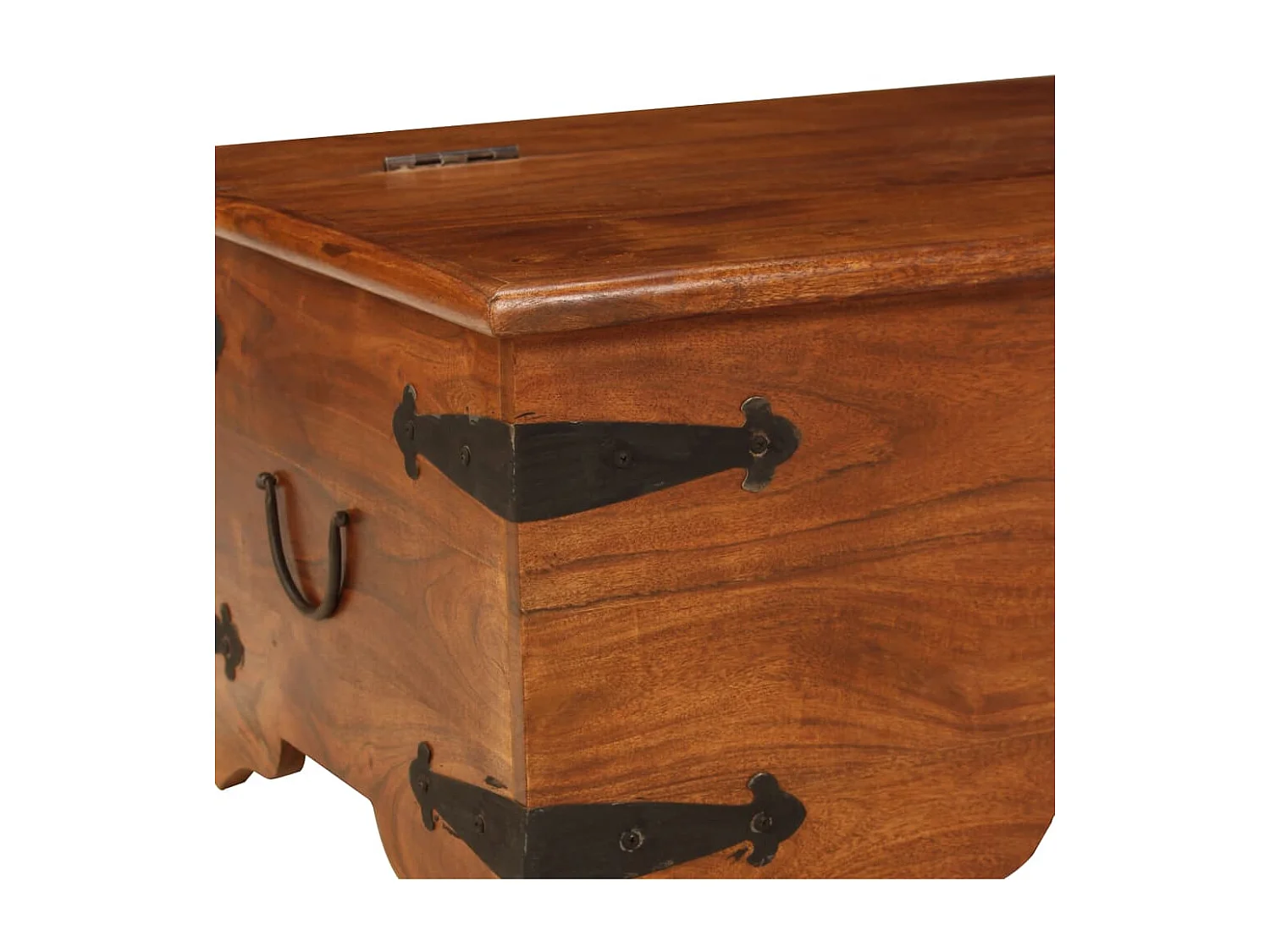 Table basse Bois d'acacia solide avec finition miel 110x55x35cm